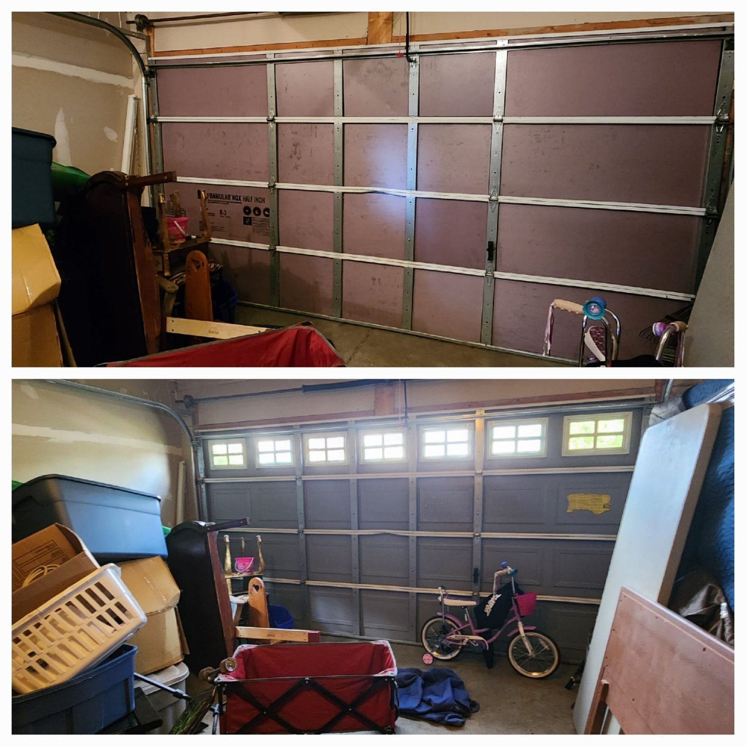 Drywall repair and baseboard installation